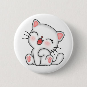 Cat 6 Cm Round Badge
