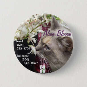 Cat 6 Cm Round Badge