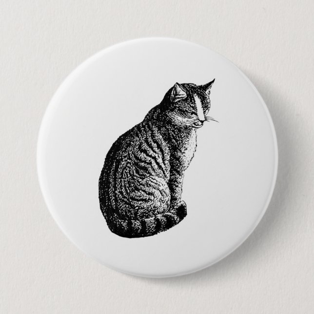 Cat 7.5 Cm Round Badge (Front)