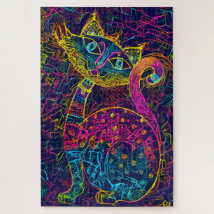 Cat 7 - Lucky no 7 Jigsaw Puzzle