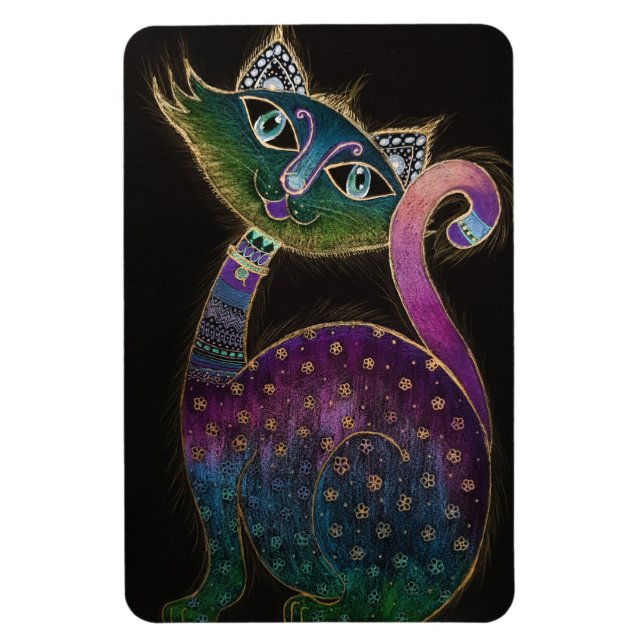 Cat 7 - Lucky no 7 Magnet (Vertical)