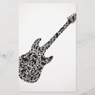 Cat a guitar stationery