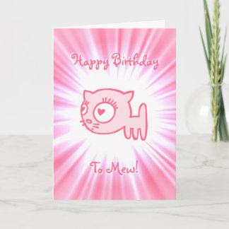Cat-a-porter Happy Birthday To Mew! Card