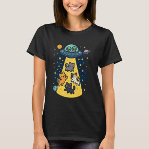 Cat Abducted by Aliens Funny The Cat Journey into T-Shirt