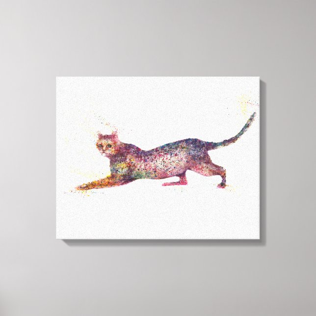 Cat abstract canvas print (Front)