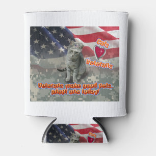Cat Adopts Veteran for Lifelong Friend Can Cooler