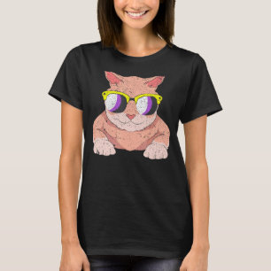 Cat Agender Lgbt Nonbinary Flag Cool Sunglasses No T-Shirt