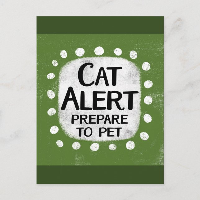 Cat Alert Postcard (Front)