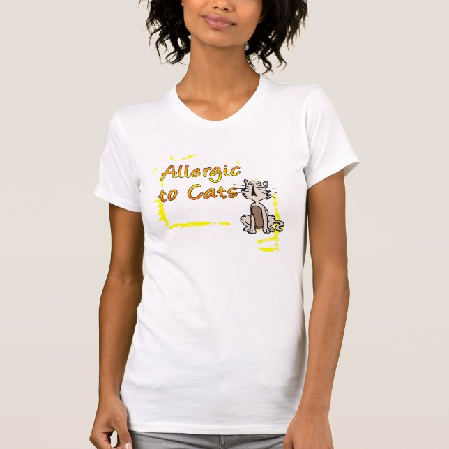 Cat Allergies Alert T-Shirt (Front)