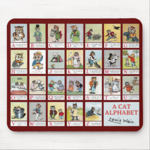 Cat Alphabet, Louis Wain Mouse Mat