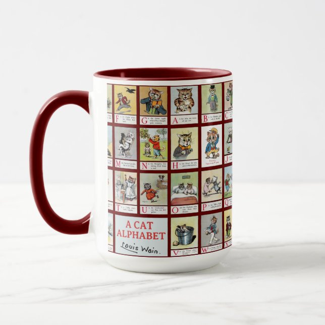 Cat Alphabet, Louis Wain Mug (Left)