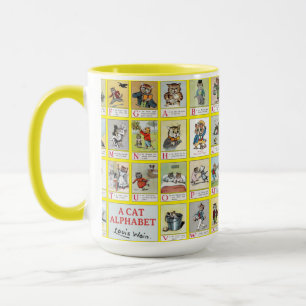 Cat Alphabet, Louis Wain Mug