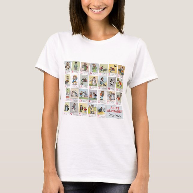 Cat Alphabet, Louis Wain T-Shirt (Front)