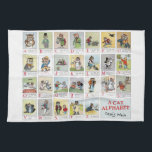 Cat Alphabet, Louis Wain Tea Towel<br><div class="desc">Louis Wain (5 August 1860 – 4 July 1939) was an English artiste known for his drawings,  which consistently featured anthropomorphised large-eyed cats and kittens. In his later years he may have suffered from schizophrenia (although this claim is disputed),  which,  according to some psychiatrists,  can be seen in his works. Quote:Wikipedia</div>