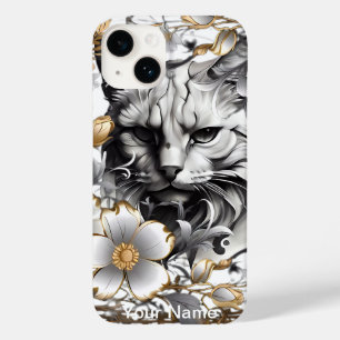 Cat amongst flowers change for your loved portrait Case-Mate iPhone 14 case