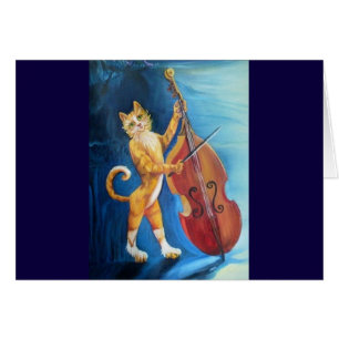 Cat and a Fiddle Greeting Card