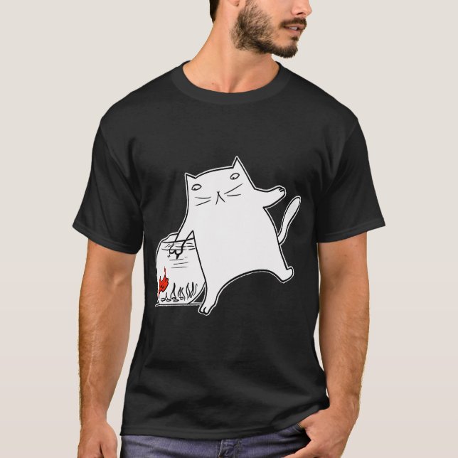 Cat and a fish T-Shirt (Front)