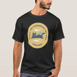 Cat and Aeroplanes For Aviation and of Cats T-Shirt