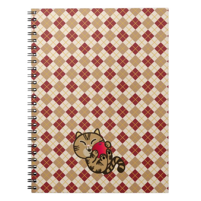 cat and apple baby blanket notebook (Front)