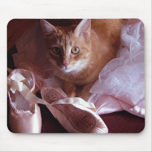 Cat and Ballet Slippers Mouse Mat