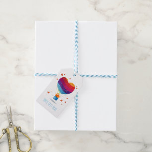 Cat and Ballon of Love Gift Tags