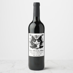 Cat and Bats I Wine Label