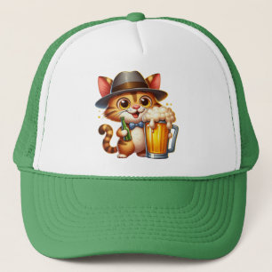 Cat And Beer Clipart Design-85244 Trucker Hat