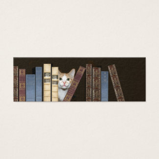 Cat and books bookmark