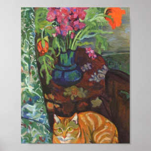 Cat And Bouquet Suzanne Valadon Poster