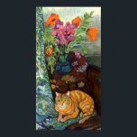 Cat and Bouquet, Suzanne Valadon Poster<br><div class="desc">Suzanne Valadon (23 September 1865 – 7 April 1938) was a French painter born Marie-Clémentine Valadon at Bessines-sur-Gartempe,  Haute-Vienne,  France. In 1894,  Valadon became the first woman painter admitted to the Société Nationale des Beaux-Arts. She was also the mother of painter Maurice Utrillo. Quote:Wikipedia</div>