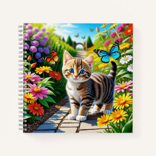 Cat and butterflies notebook