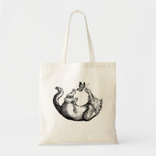 Cat and Butterfly Tote Bag