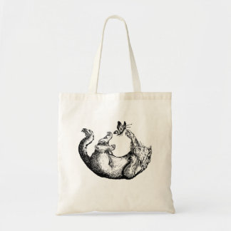 Cat and Butterfly Tote Bag