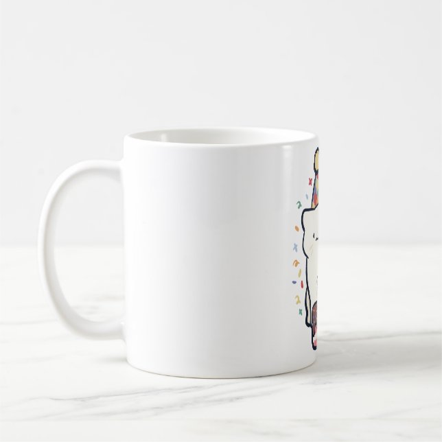 Cat and cake Magic Coffee Mug (Left)