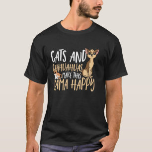 Cat And Chihuahua Mum T-Shirt