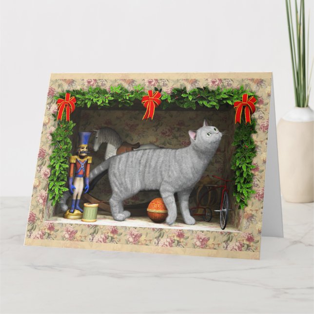 Cat and Christmas stuff Card (Front)