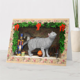 Cat and Christmas stuff Card
