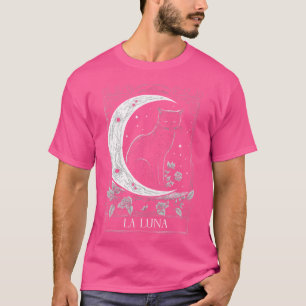 Cat And Crescent Moon Tarot Card T-Shirt