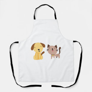 Cat and dog   apron