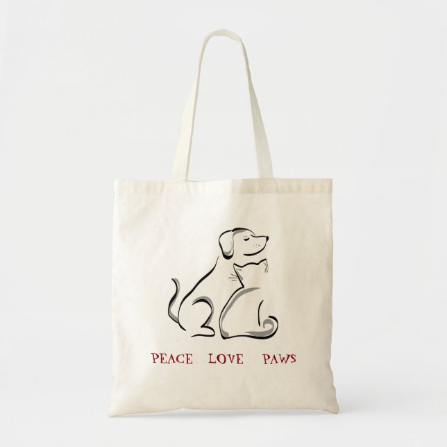 cat and dog best friends forever tote bag (Front)