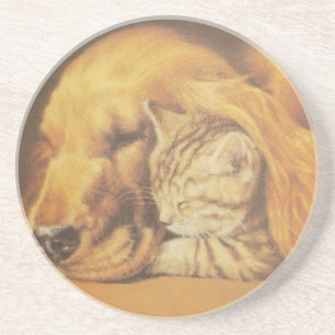 Cat and Dog Coaster