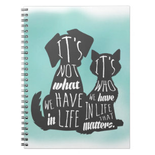Cat and Dog Friends Best Friend Captions Notebook