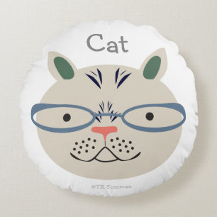 Cat and Dog kid's illustration pillow