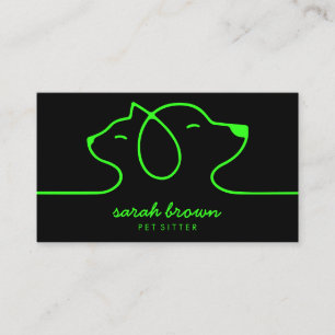 Cat and Dog Logo for Veterinarian Business Card