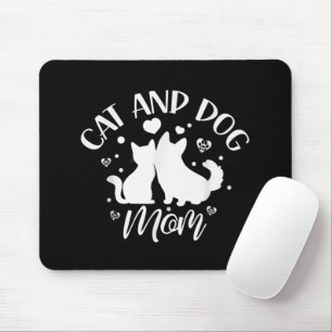 Cat And Dog Mum Girl Lover Dogs Cats Mother Mummy  Mouse Mat