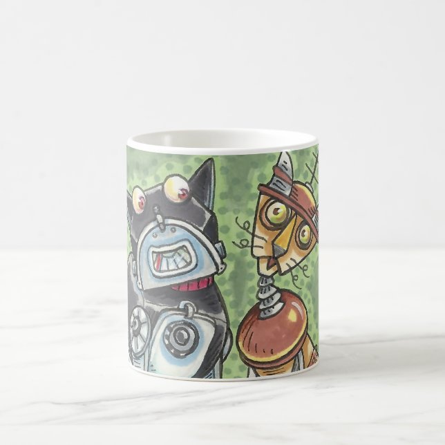 Cat And Dog Robots MUG Customise (Center)