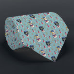 Cat and Dog Sailors Nautical Watercolor Pattern Tie<br><div class="desc">This is an illustration of a cat and dog dressed in sailor suits. It was coloured in watercolor and made into a pattern. There is also an anchor and lighthouse in the background.</div>