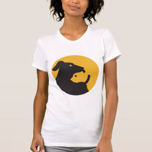Cat and Dog Silhouette T-Shirt
