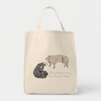 Cat and Dog Together Tote Bag