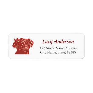 Cat And Dog with Personalised Name & Address